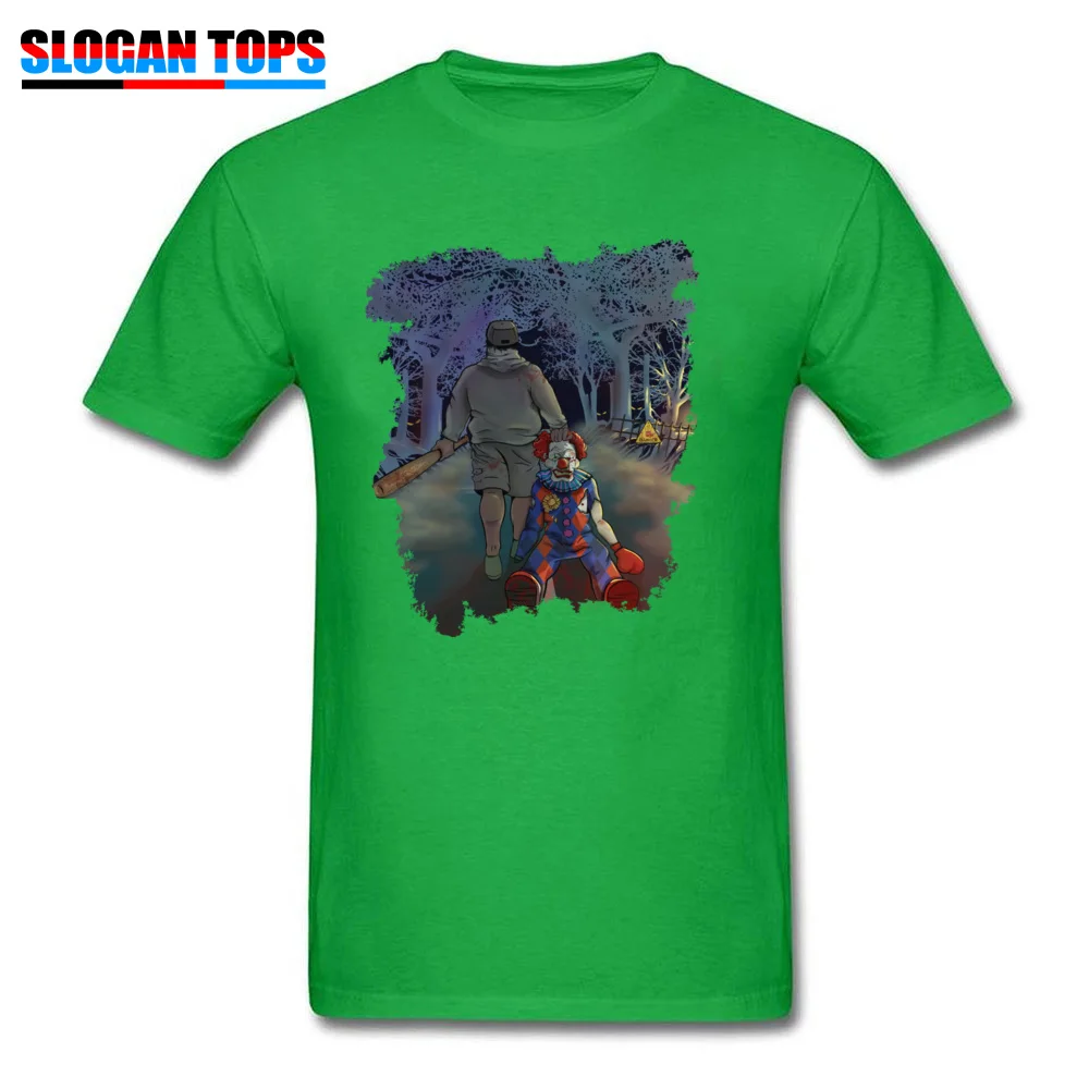 Fitness TightCustom Short Sleeve Tops & Tees ostern Day Special O Neck 100% Cotton Tee-Shirts Man Tshirts Bye Bye Clowns  Bye Bye Clowns green