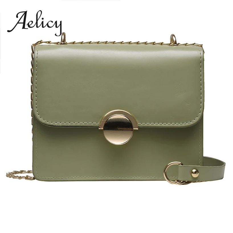 

Aelicy Women Candy Color Messenger Bag Lady Elegant Style Sling One Shoulder Bags Female High Quality Leather Handbag
