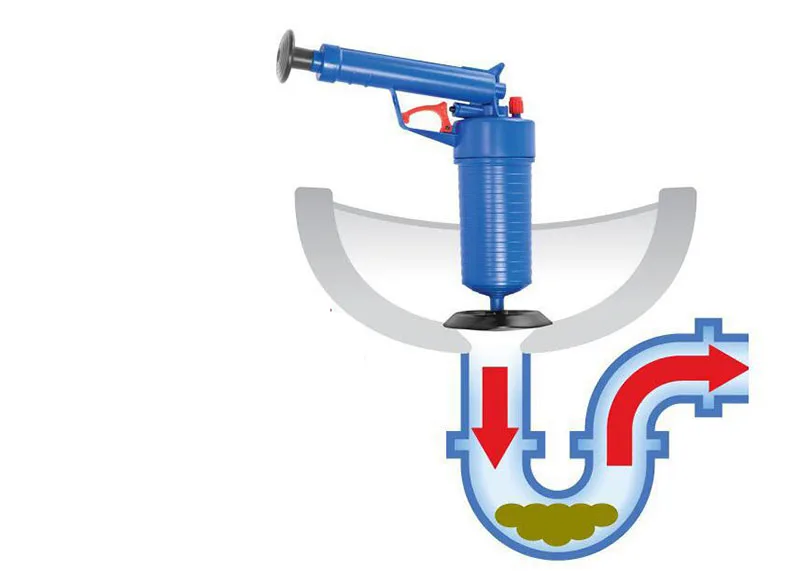 Прямая дома высокое давление Air Drain Blaster насос поршень раковина трубы забивать Remover туалеты Ванная комната Кухня Cleaner комплект