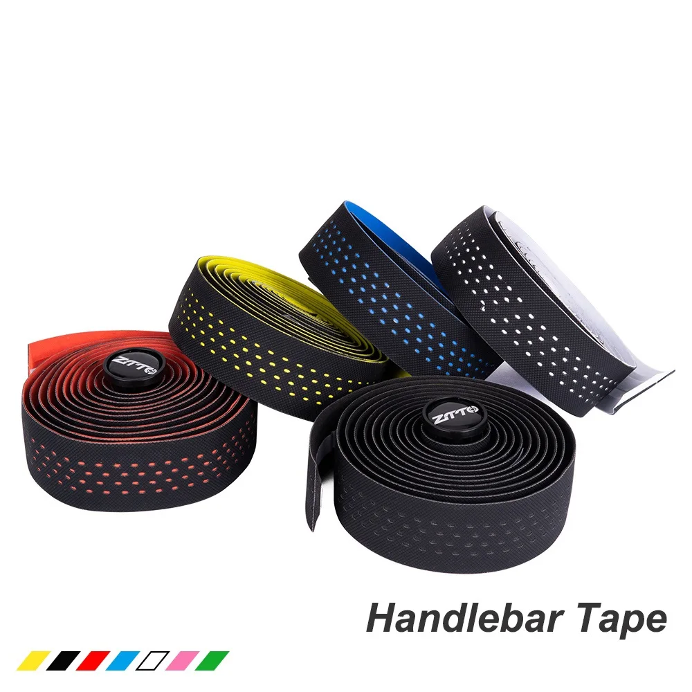 

Road Bike Handlebar Tape Toughness Vibration Damping Anti-Vibration EVA PU Handlebar Bar Tape Wrap With 2 Bar Plugs