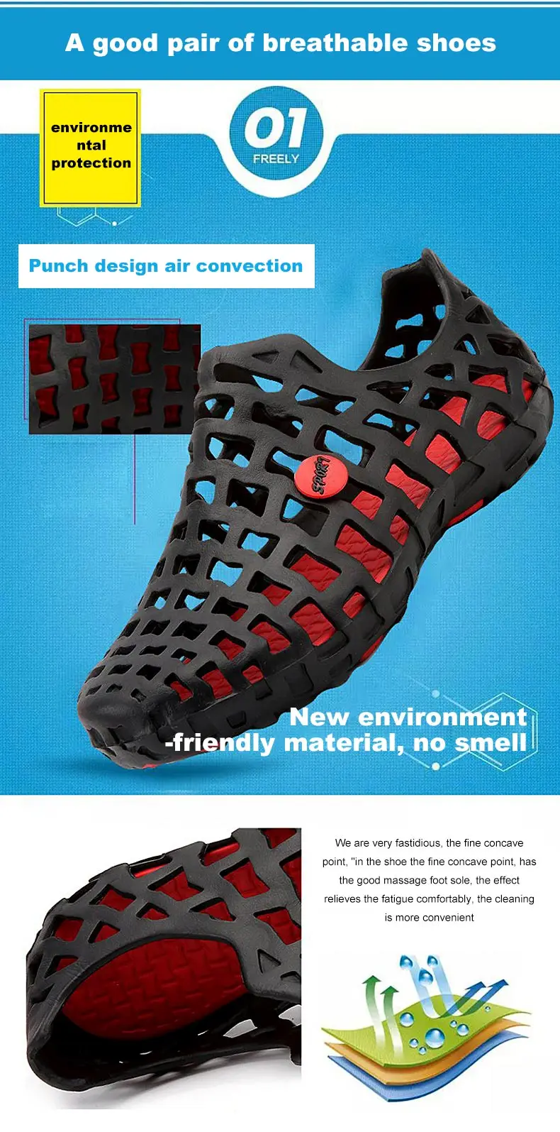 1 (33)Hollow Wading Shoes Breathable Aqua Shoes Beach Sandals Adult Slippers Sport Upstream Shoes Women Diving Socks 