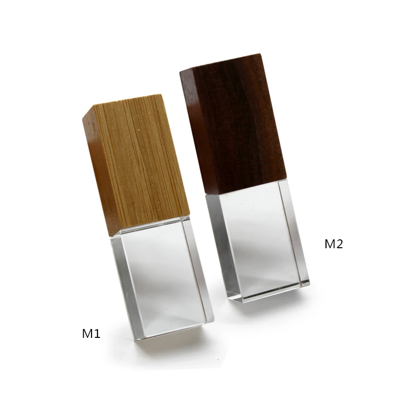 

Wedding Gift Wooden Crystal Pen Drive 64GB Newest USB 2.0 Version Memory Stick Pendrive Cheap Natural Wooden USB Flash Drive