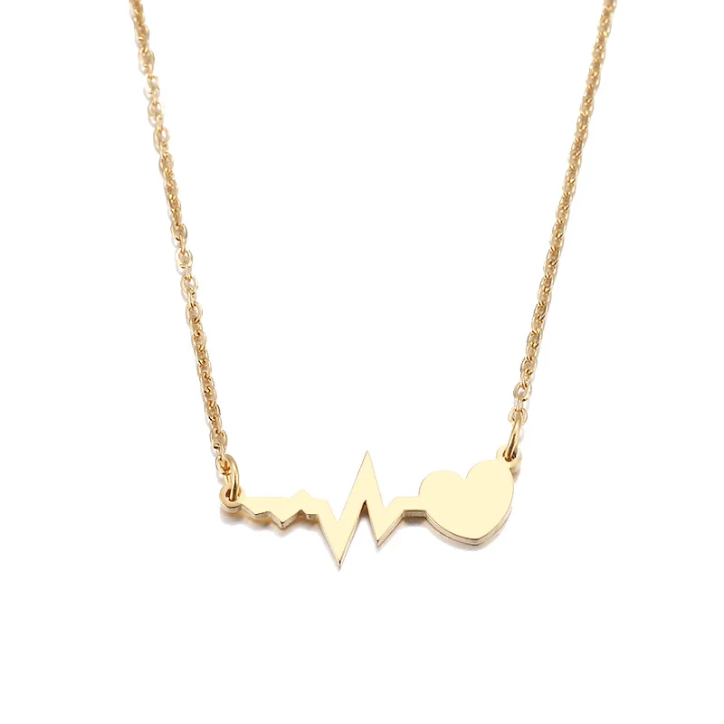 Hibobi Necklace Women Stainless Steel Jewelry Heart Trendy Necklaces Pendants Chain Donot Fade Valentine's Day Gift (2)