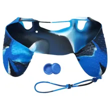 Силиконовые случае геймпад защитный чехол кожи+ Джойстик Крышки для Sony play station 4 PS4 контроллер