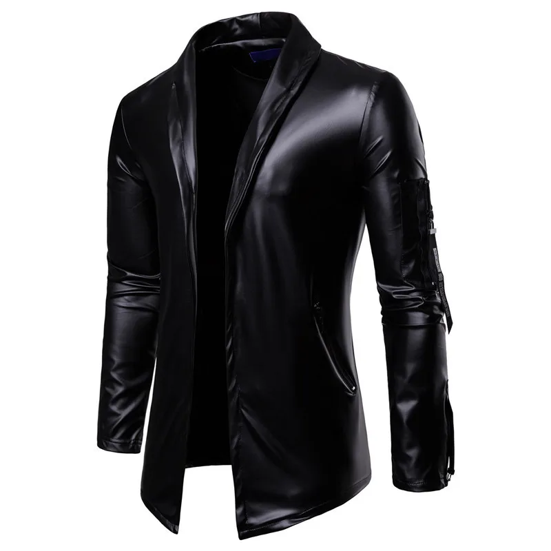 Leather Suit Blazer Men PU27 – iawear