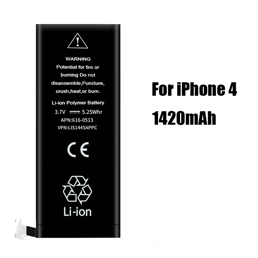 PINZHENG аккумулятор большой емкости для iPhone 6 6S 4 сменный аккумулятор 0 цикл батарея для iPhone 6 6S с набором инструментов - Цвет: For i4