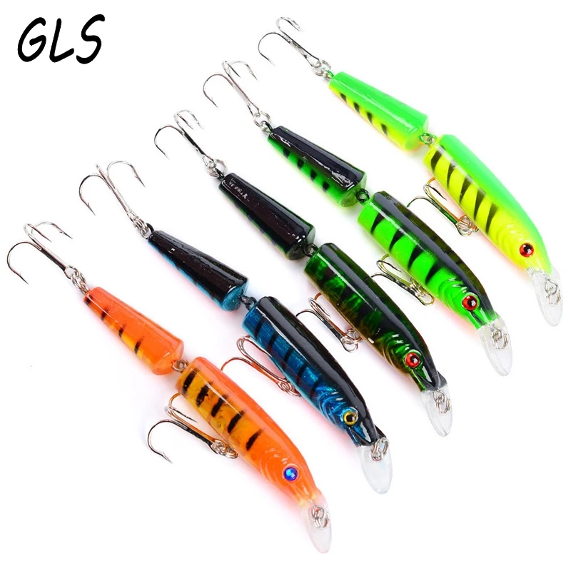 

1-5Pcs/pack 11cm/9.6g 5colors 2 hooks Lure Fishing bait Lifelike Multijointed Swimbait Fishing Lure Fake Fish Bait
