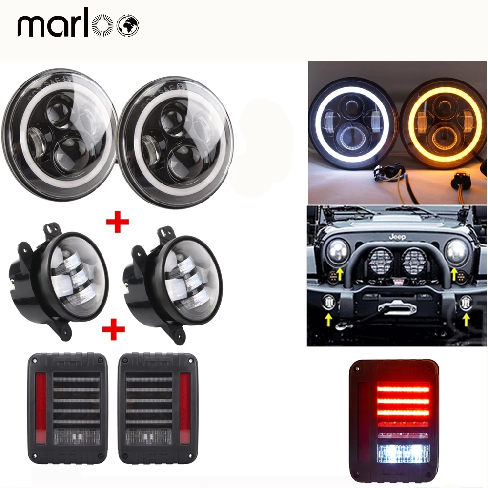 Pair 4/" 30W Fog Light LED Front Bumper Lights For 2007-2017 Jeep Wrangler