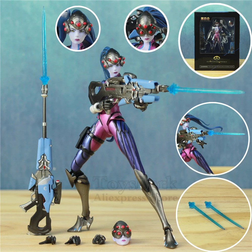 

OW Widowmaker Black Lily 7" 17cm Action Figure OverWatching Tracer Toys Doll Model Game Figuur