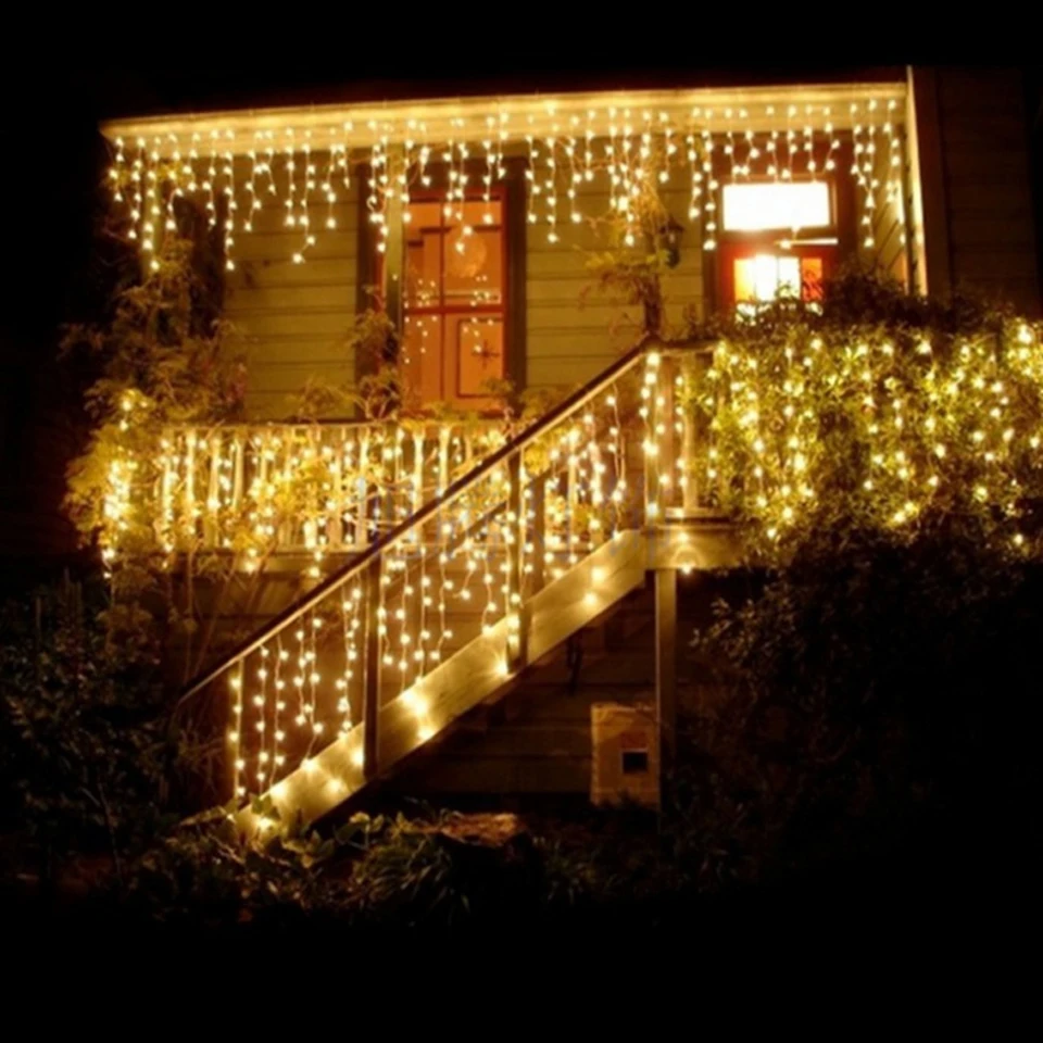 New LED Curtain Icicle String Light 5m 96Leds Christmas tree Garland LED Faily Xmas Party Garden Stage Outdoor Decorative Light New LED Curtain Icicle String Light 5m 96Leds Christmas tree Garland LED Faily Xmas Party Garden Stage Outdoor Decorative Light