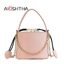 Sacos Para Mulheres De Couro Balde Crossbody Bolsas Das Senhoras Mão Pequena Bolsa de Couro Grife Ombro Mensageiro Bolsa Feminina 2018