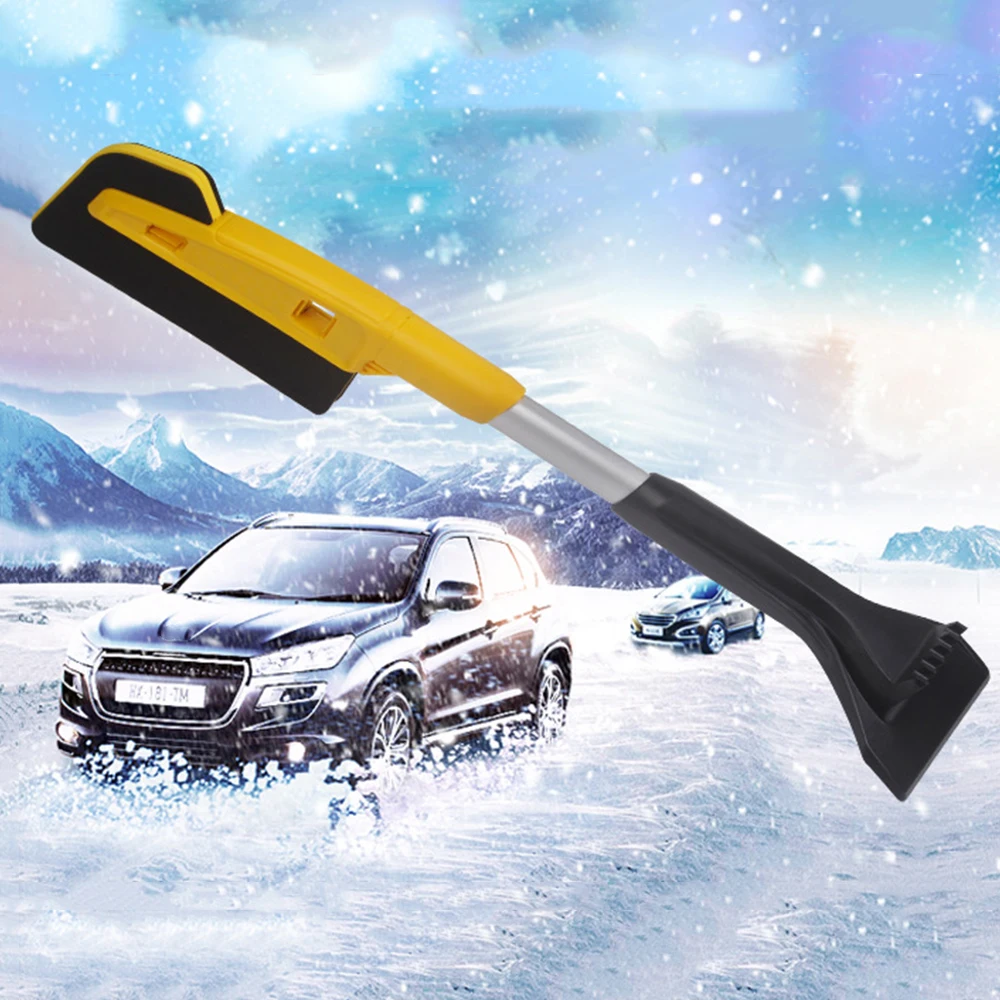 Detachable EVA Snow Shovel Long Handle Snow Brush Car Portable Aluminum Alloy Auto Glass+random Color Sheathed Car Clean Tool