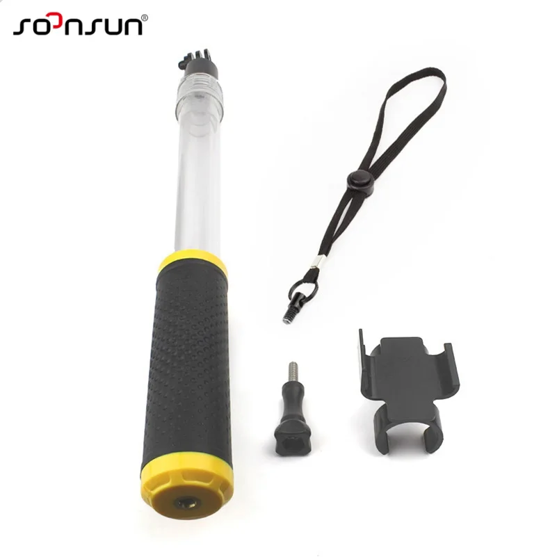 

SOONSUN For Go Pro 12-24" Floating Extension Float Pole Remote Stick Floaty Monopod w/ WiFi Remote Clip for GoPro Hero 6 5 4 3+