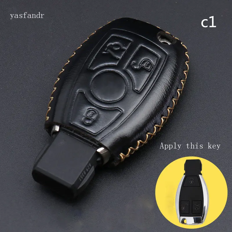 

"car accessories key cover case araba aksesuar for Mercedes Benz W204 W205 W212 C S E Class Keyrings Holders Accessories