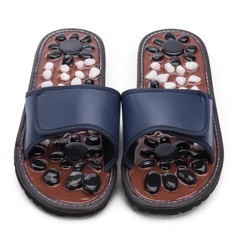 

BYRIVER Chinese Acupressure Therapy Medical Rotating Foot Massager Non-slip Summer Indoor Slipper Cobblestone Massage Shoes