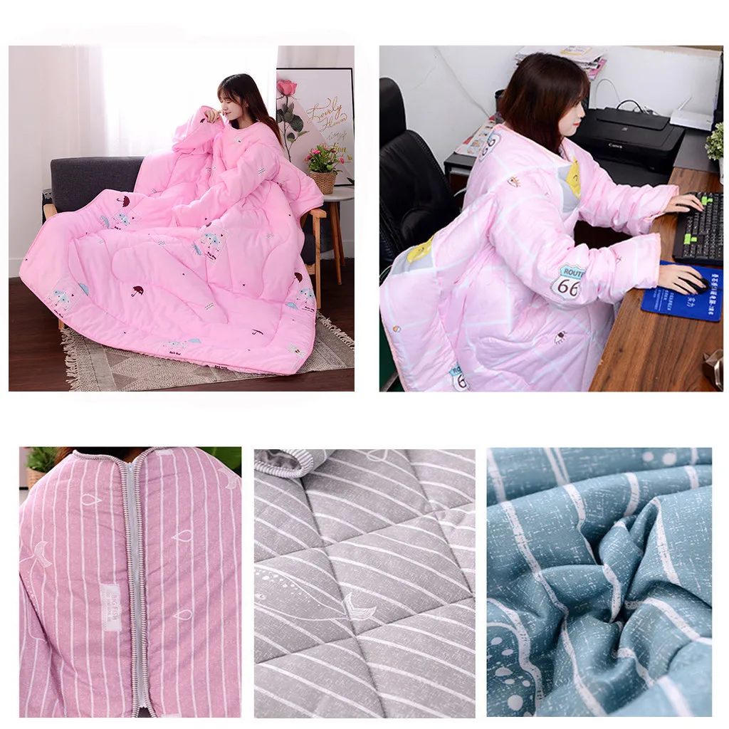 

Personality Cartoon Creative Lazy Washed Cotton Quilt Winter Thick Silk Wadding Comforter Bedding Quilt blanket for Kids#40gy