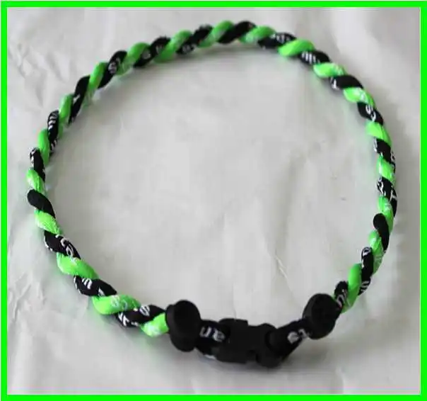 hot selling New power titanium necklace rope braided energy necklacein