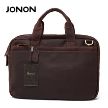 JONON Brand Genuine Leather Vintage Men Bags Business Designer Laptap Bag Handbags High Quality Laptop Shoulder Bags