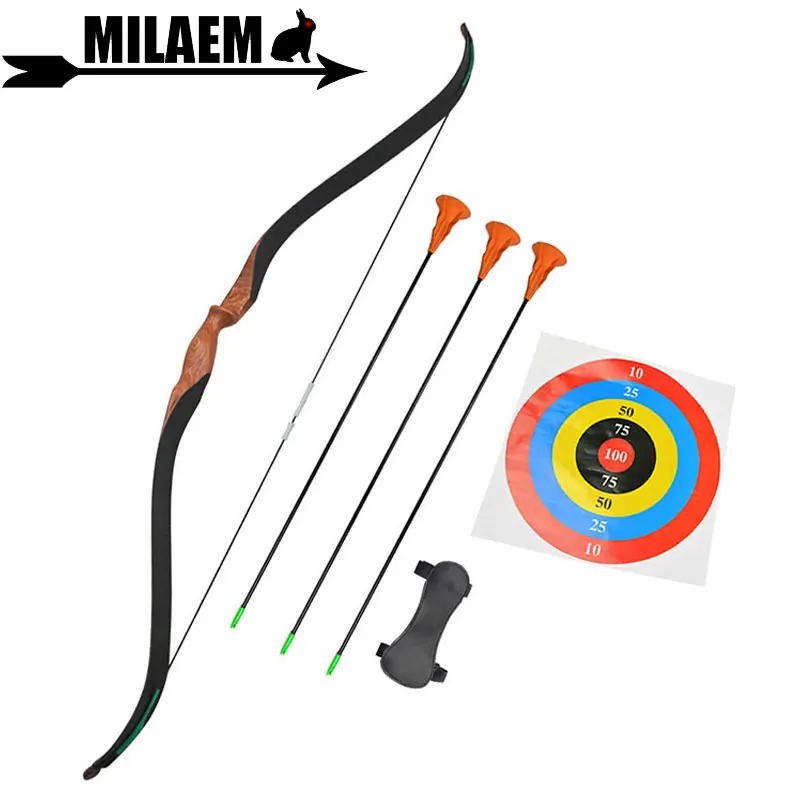 

1Set Archery Children Bow Arrow Set Recurve Bow With 3pcs Arrows Strong Suction Cups Gift Arm Guard Target Shooting Accessories