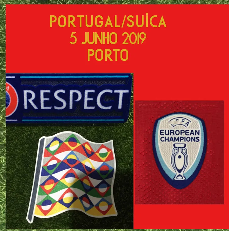 Португалия матча информация о матче Португалия против суика респект патч и Лига Наций патч матча День матча теплопередача футбольный значок - Цвет: FULL SET