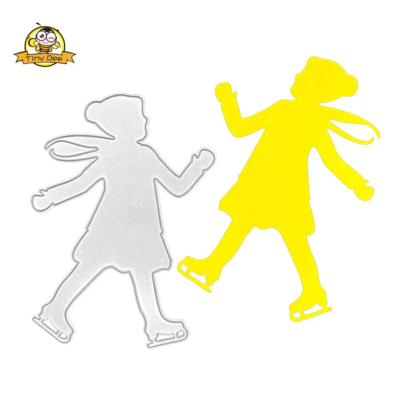 

Walking Girl metal cutting dies cut die mold decoration Scrapbooking Embossing paper craft mould punch stencils
