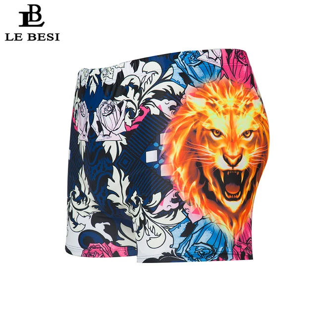 Special Offers LEBESI 2018 Sexy 8 Style Print Tiger Men's Swimwear Beach Swimming Trunks Man's Swimsuit Sport Gay Briefs Boexer Beachwear