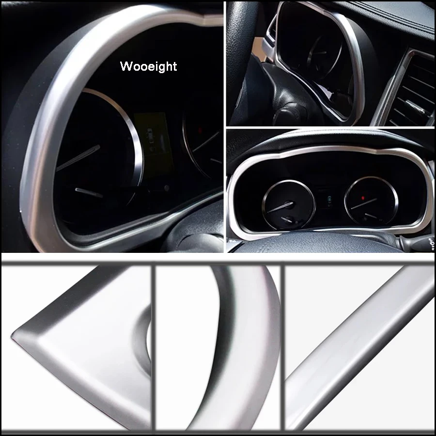 Car Interior Dashboard Trim For Toyota Highlander  Kluger 2014 2015 2016 2017 Styling Chrome Instrument Panel Cover Frame (7)