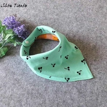 Детские нагрудники моющиеся с двойным принтом для мальчиков и девочек Малыш Бандана Нагрудник слюнявчик полотенце пончо с бахромой#1102