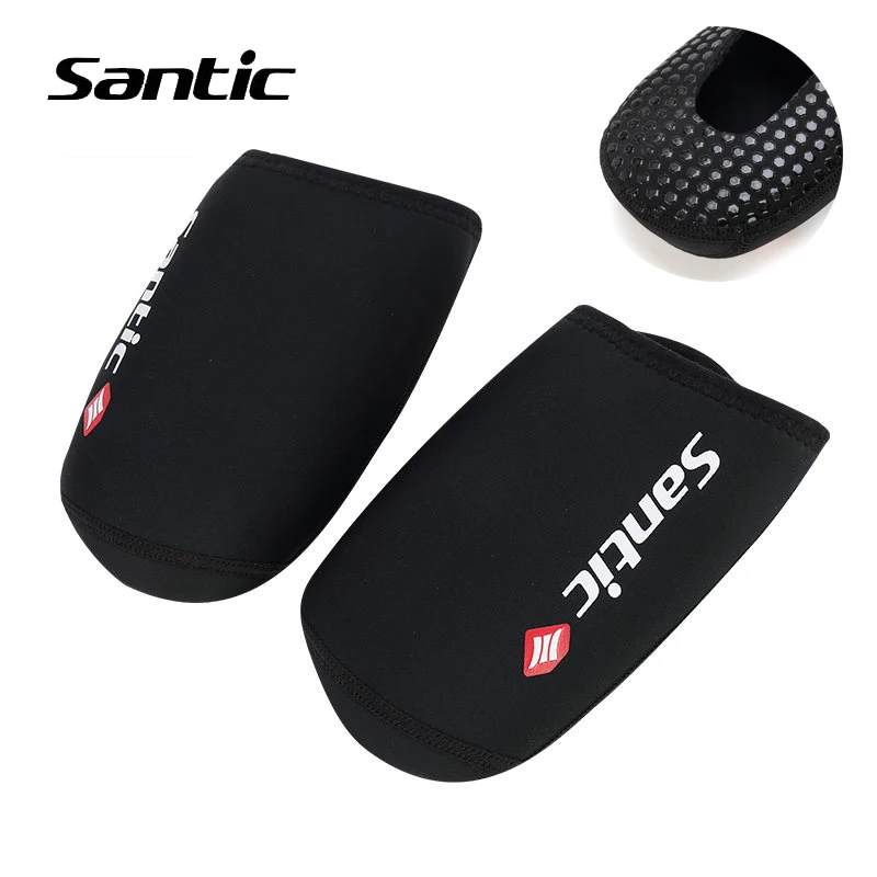 Santic Winter Cycling Shoe Covers Half Palm Windproof Shoe Cover Warm Bicycle Overshoes Dust