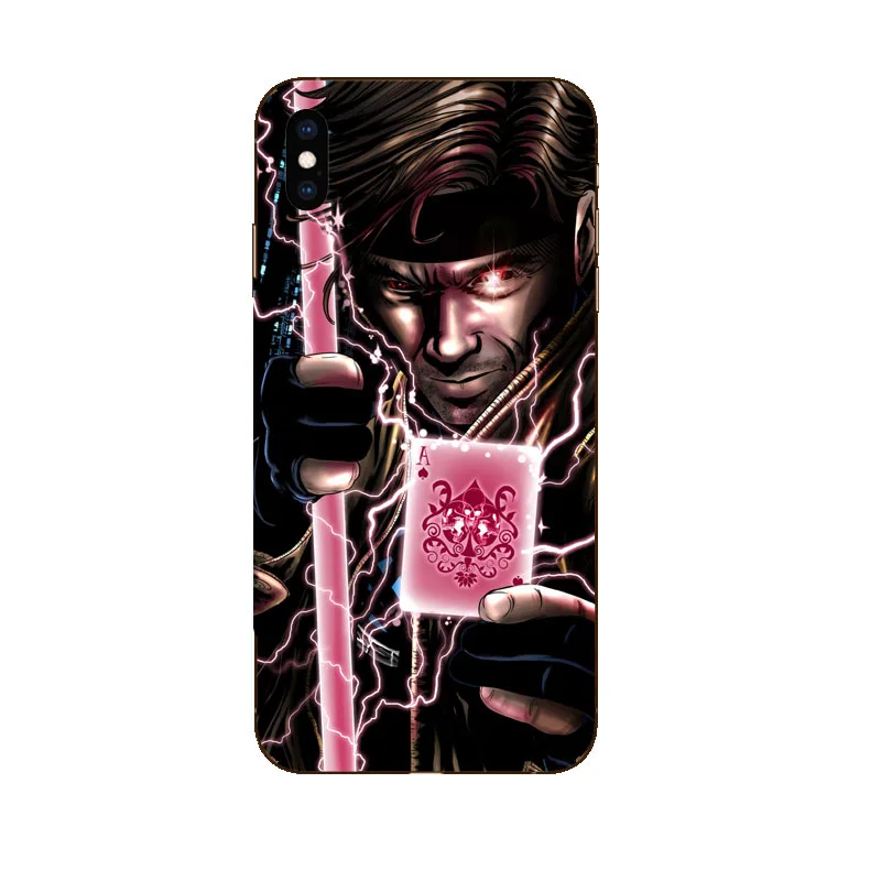 Модные Gambit xmen marvel comics мягкие Аксессуары из ТПУ чехол для телефона iPhone X XR XS Max 8 7 6s 6