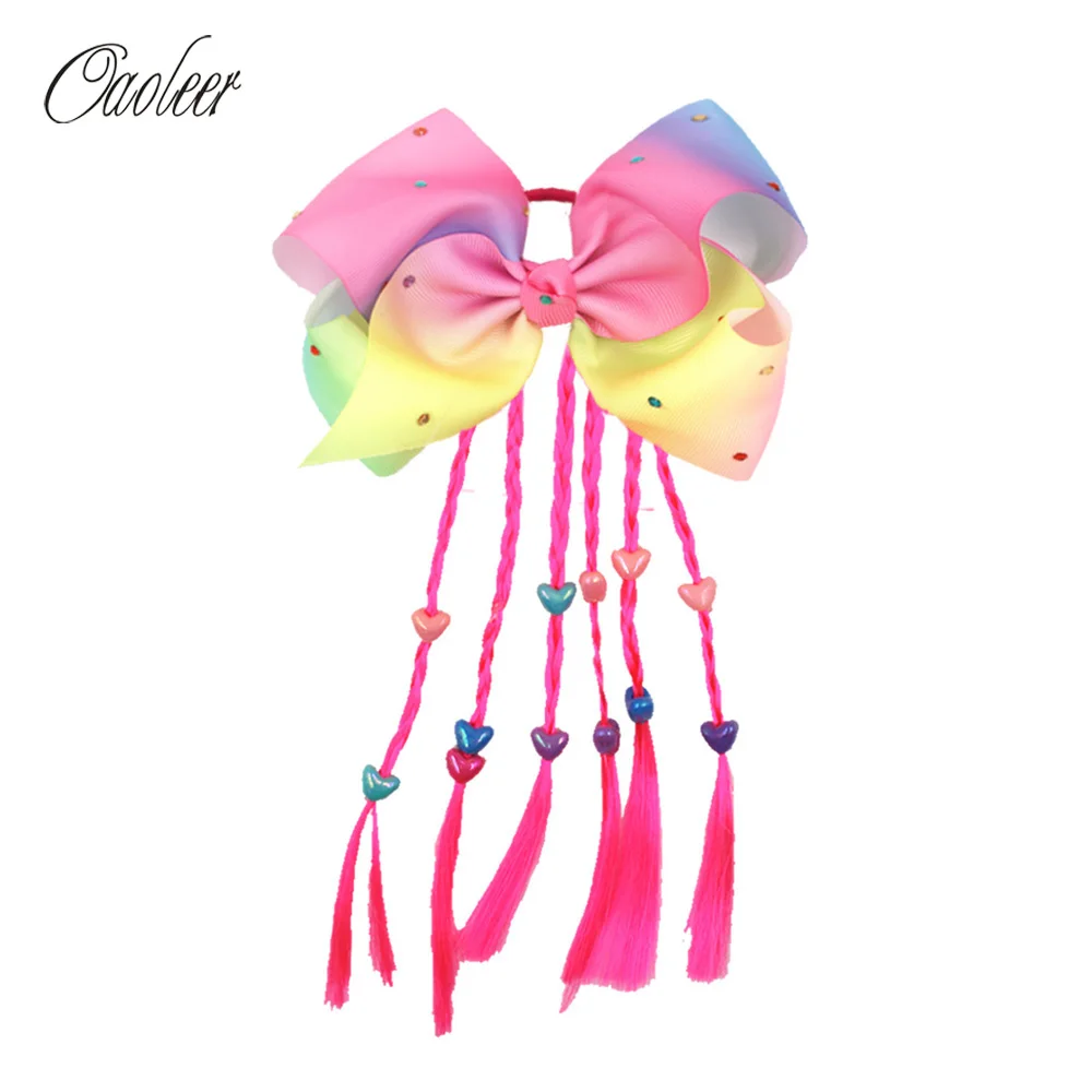 7 بوصة قوس قزح حجر الراين الشعر الاكسسوارات الاطفال الشعر القوس مع حامل فتاة الرقص hairbows التشجيع ذيل الحصان حامل 7 بوصة قوس قزح حجر الراين الشعر الاكسسوارات الاطفال الشعر القوس مع حامل فتاة الرقص hairbows التشجيع ذيل الحصان حامل