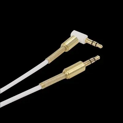 

Hot sells 1mx 3.5mm Jack Audio Cable Male To Male 90 Degree Angle Aux Adapter Digital Cables Headphones Extended Cables