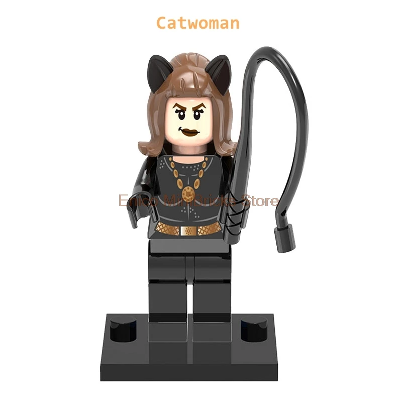 Catwoman Женщина-кошка Бэтмен DC фильм супер герои блок Женщина-кошка Бэтмен Aciton фигурки DIY мини куклы строительные блоки игрушки для детей - Цвет: Catwoman