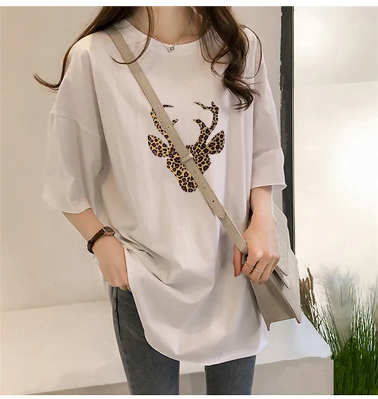 Корейская футболка Ulzzang с мультипликационным принтом новые летние футболки