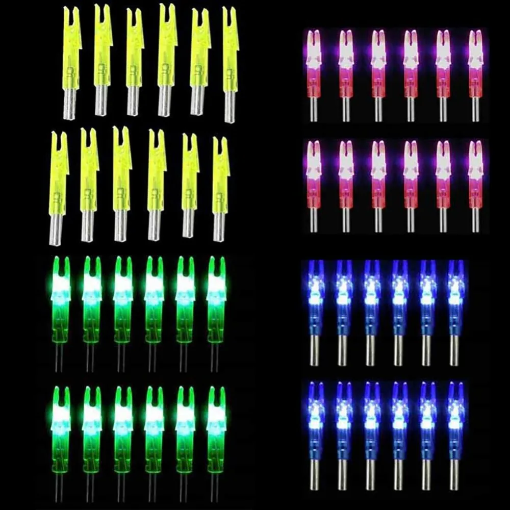 Perfect New High Quality 6pcs Hunting Shooting Luminous Lighted Compound Bow LED Glowing Arrow Nock Tail Fit 6.2mm Arrow Shaft #277514 0