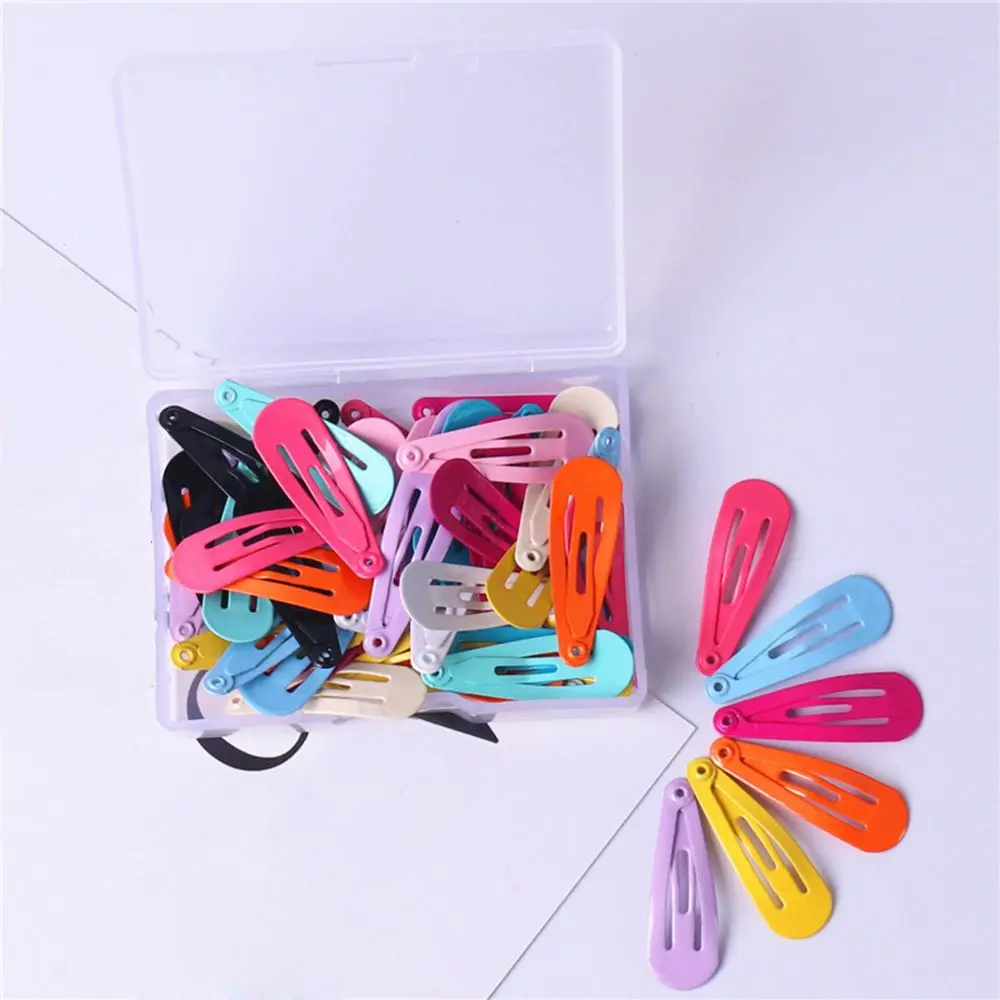 

30pcs/set Snap Hair Clips 3cm Craft Water Drop Shaped Handmade DIY Hair Accessories for Kid Toddler Girl Hairgrip Hair Clip