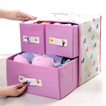 

Multilayer Underwear Tights Child Large Storage Box Drawer Finishing Boxes,Non-Woven Box Cabinet,Jewelry Debris Storage Box