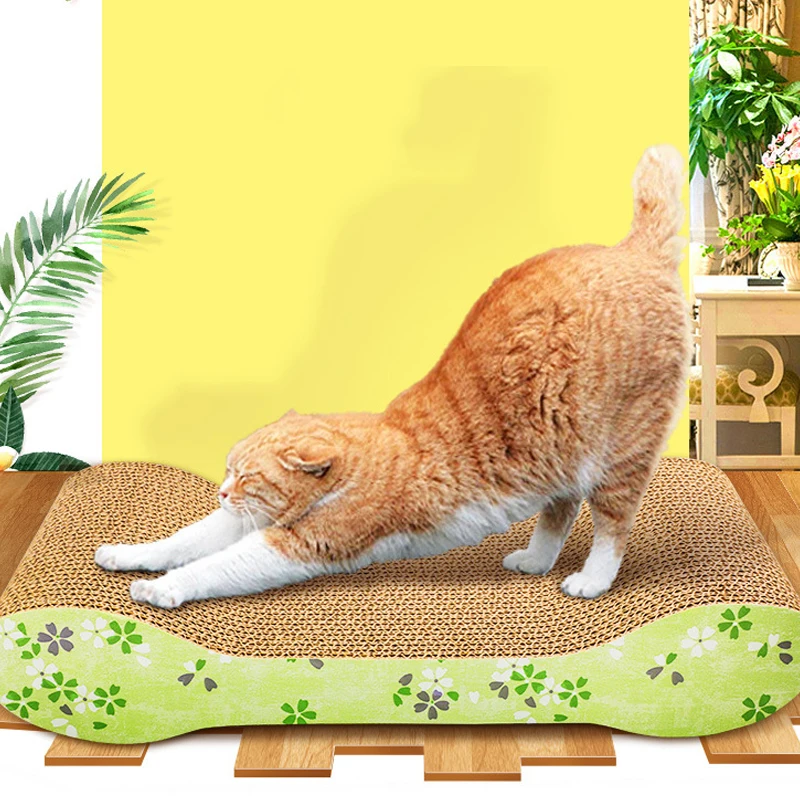 

New Corrugated Paper Cats Scratch Board Grinding Nails Interactive Protecting Furniture Cat Toy Large Size Cat Scratcher Toy