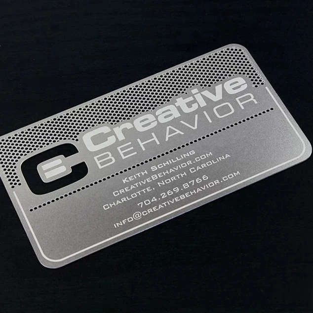 

Newest cheap steel frosted silver metal business card