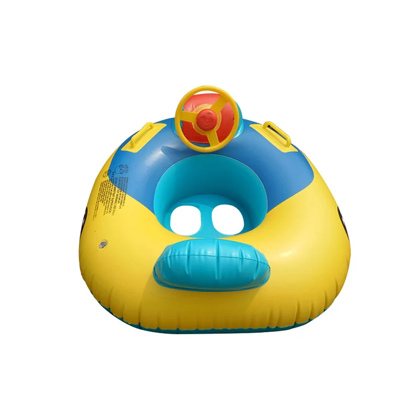 

Cute Infant Swimming Ring For Kids Baby Floating Seat Boat Car Summer Water Mattress With Steering Wheel Swim Circle