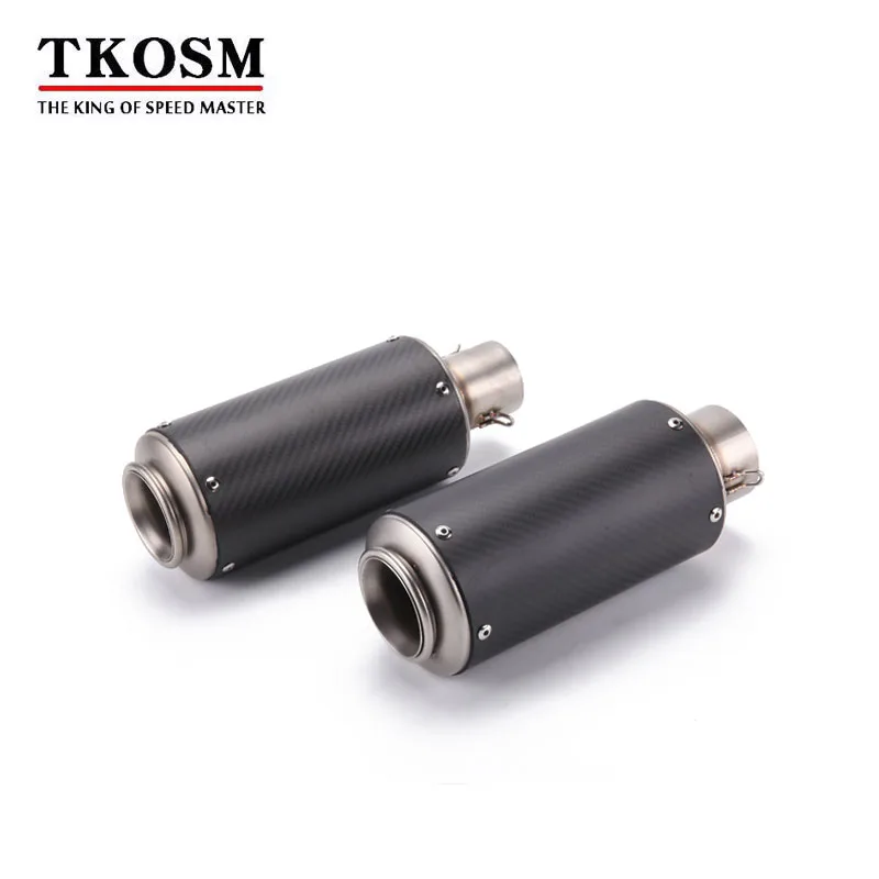 

TKOSM 51MM 61MM Motorcycle Exhaust Pipe Scooter Modified Exhaust Muffler Pipe For Kawasaki ZX6R ZX7R ZX10R ZX14R NINJA650R Z800