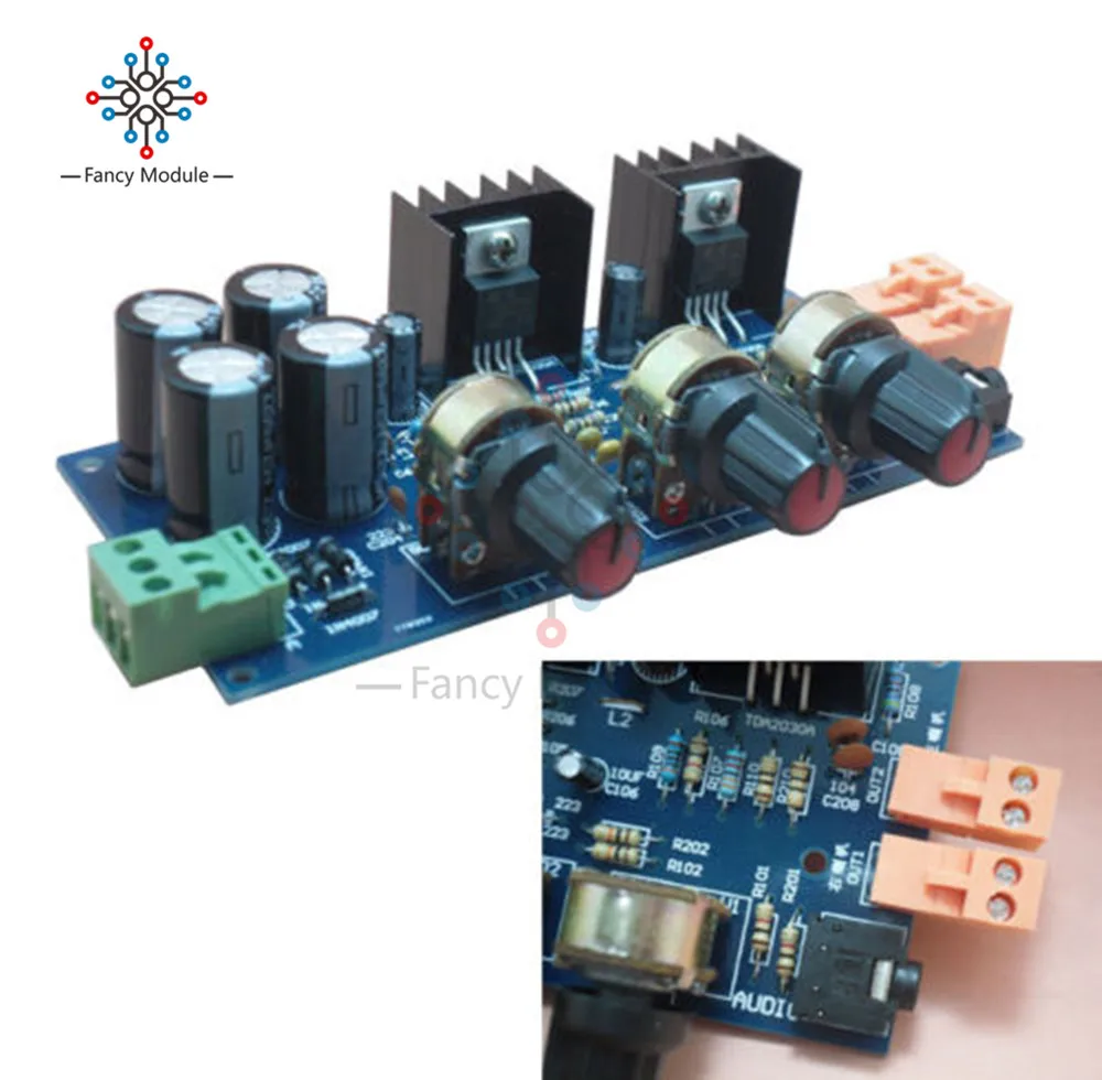 

2x18W TDA2030A DIY Kit 2.0 Double Track Audio Power Amplifier Module Board