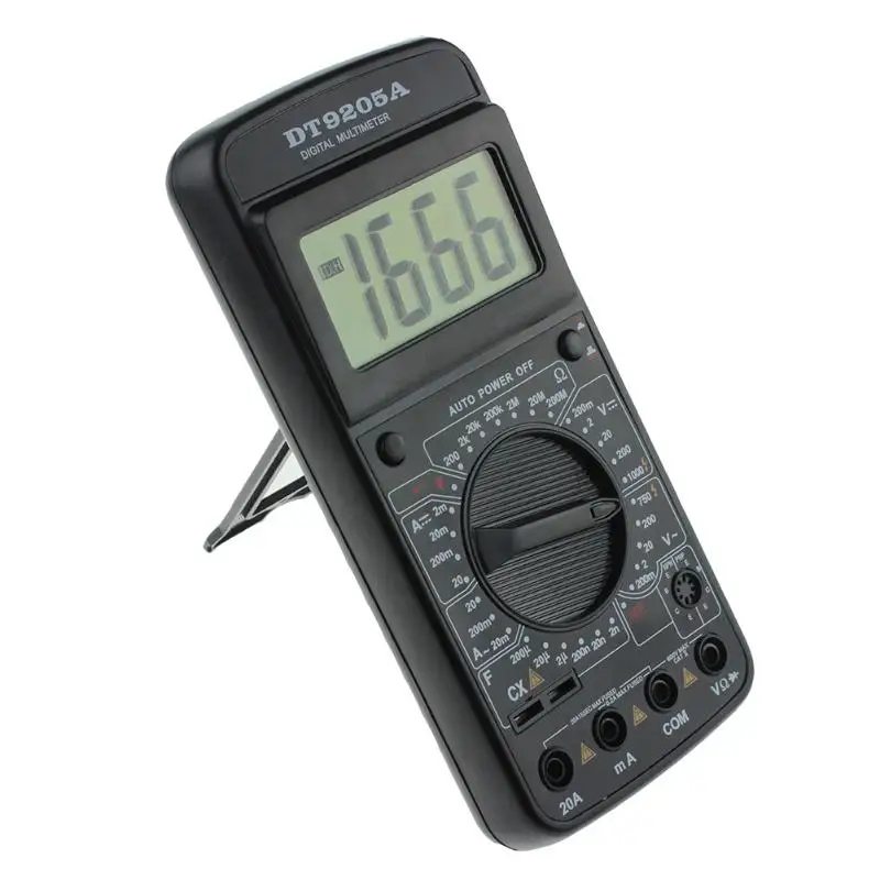 DT9205A AC DC ЖК дисплей Профессиональный электрический ручной тестер Измеритель