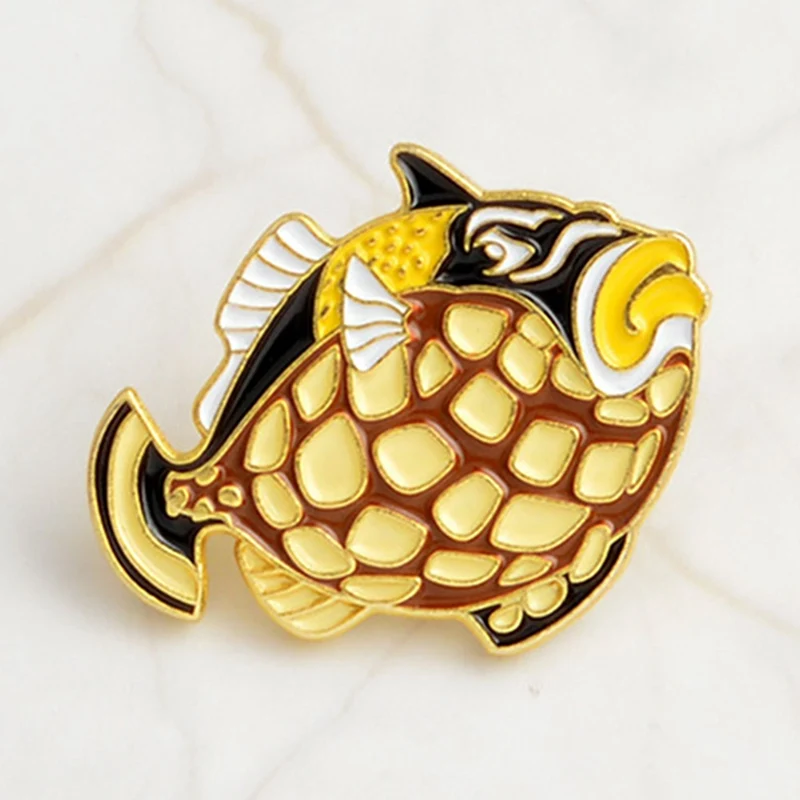 

1Pc Cartoon Cute Submarine World Exquisite Fish Jellyfish Sea Mouse Dolphin Metal Brooch Pins Wholesale Free Shipping