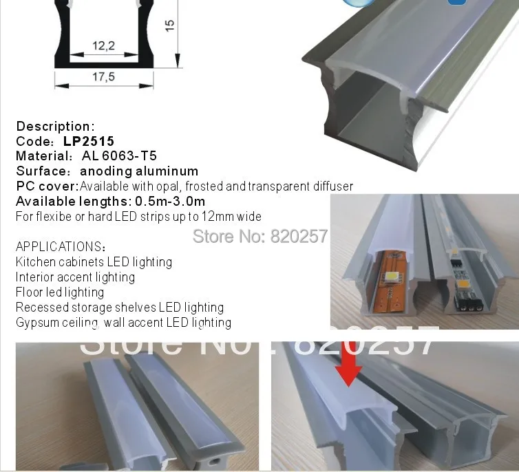 DHL/FedEx/EMS 10 шт./лот 1 м светодиодный профиль корпус 25*15*1000 мм с крышкой ПК и конец кепки