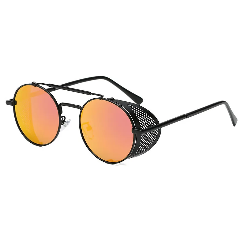 Модные металлические круглые солнцезащитные очки в стиле стимпанк для мужчин и