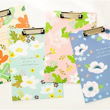 1 шт. 22*31 см красочный красивый цветок прекрасный цветочный A4 папка для письма папка с зажимом офисные принадлежности