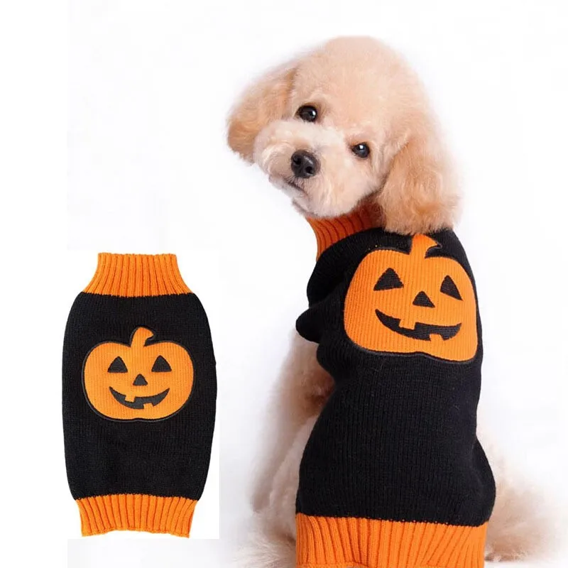 Забавные собачий наряд для Хэллоуина вязаные крючком Большой собачий свитер Одежда для таксы золотистый ретривер, Питбуль для собак, одежда для собак