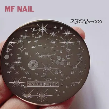 

Zjoys-004 Nail Stamping Plate 2018 NEW Star/fireworks 5.6 Round Nail Stamping Plate Nail Art Stamp Nail Art Image Stamp Template