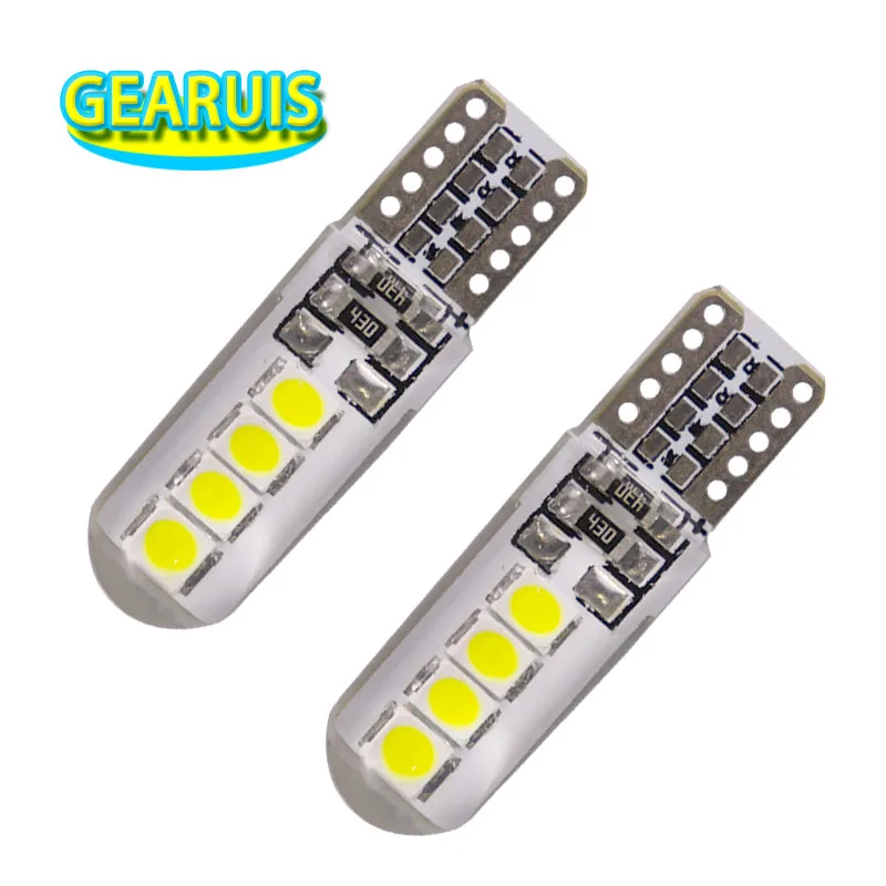 10 шт. T10 силиконовый чехол 8 SMD 3030 светодиодный автомобильный лампочка W5W 192 168